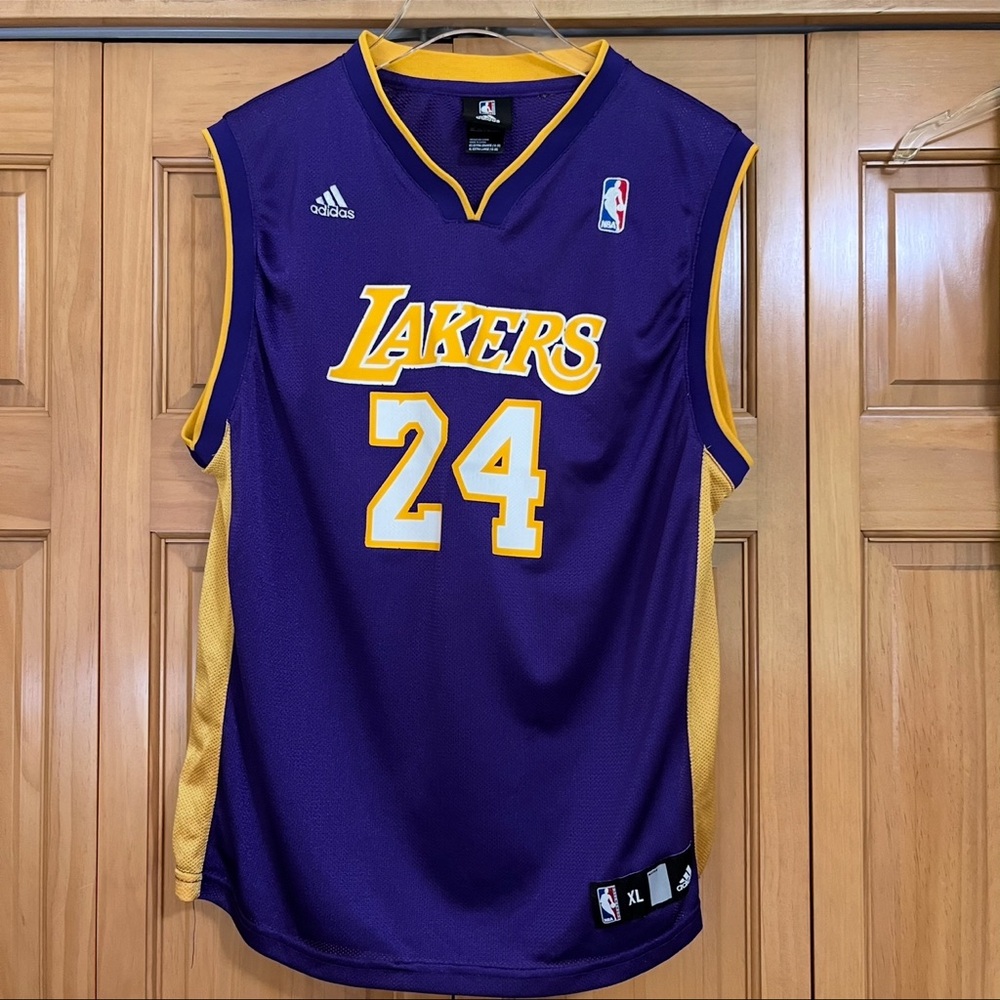 Adidas Kobe Bryant Purple and Gold Basketball Jersey XL (18-20)